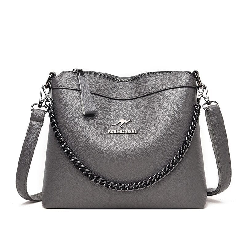 Bolsa Crossbody Couro Francine Bolsa 29 Florentinni - Bolsa Crossbody Couro Francine Florentinni Cinza 