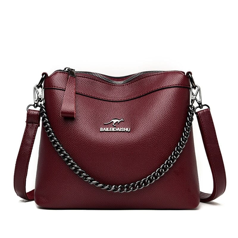 Bolsa Crossbody Couro Francine Bolsa 29 Florentinni - Bolsa Crossbody Couro Francine Florentinni Vinho 